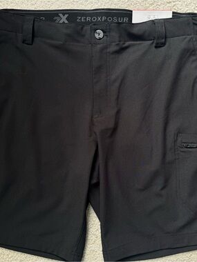 ZeroXposur Men's Black Hybrid Performance Shorts